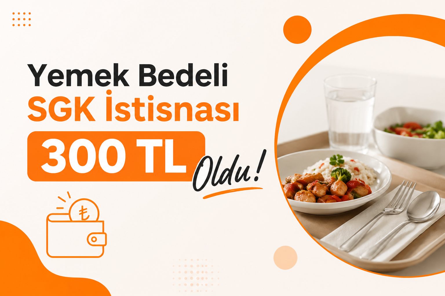 Yemek Bedeli SGK İstisnası 300 TL Oldu!